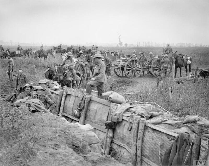 Soldats britanniques dans les tranchées d'Ypres en 1917