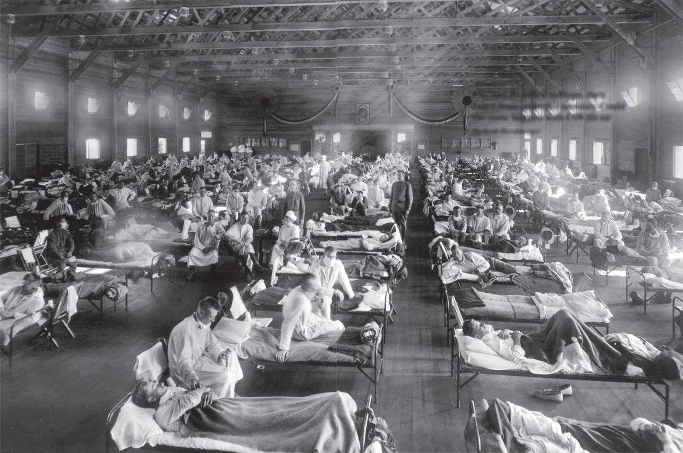 Camp militaire du Kansas en 1918