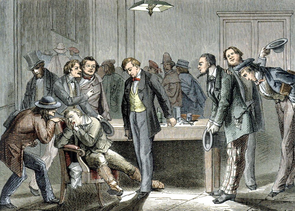 Illustration du fiasco de Wells au Massachusetts General Hospital en 1845