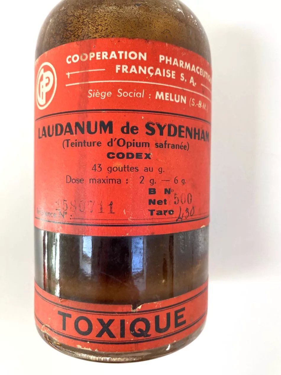Bouteille de laudanum de Sydenham du 17ème siècle